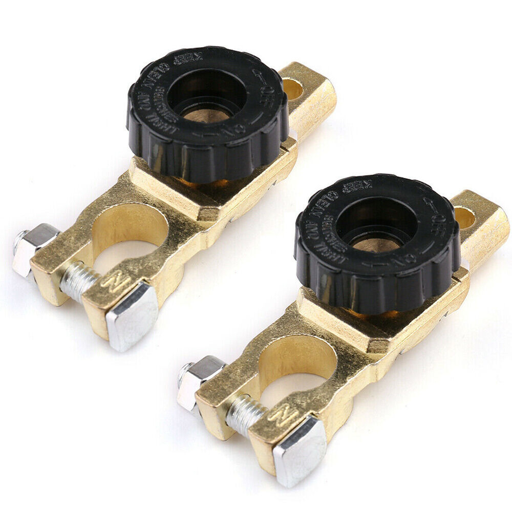 2PCS Car Battery Link Terminal Quick Cut-off Disconnect Master Kill Shut Switch