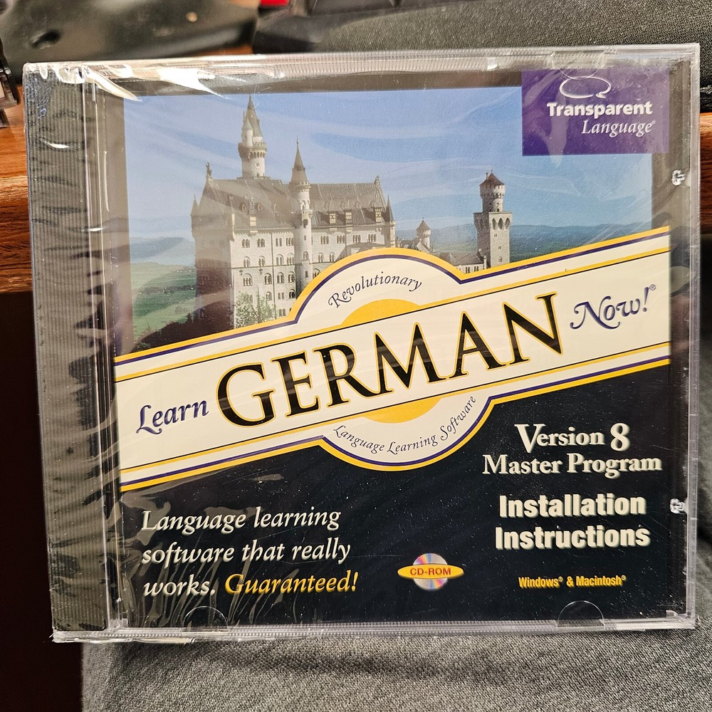 Learn German Now! Version 8 Master program Transparent Language SEALED! win mac