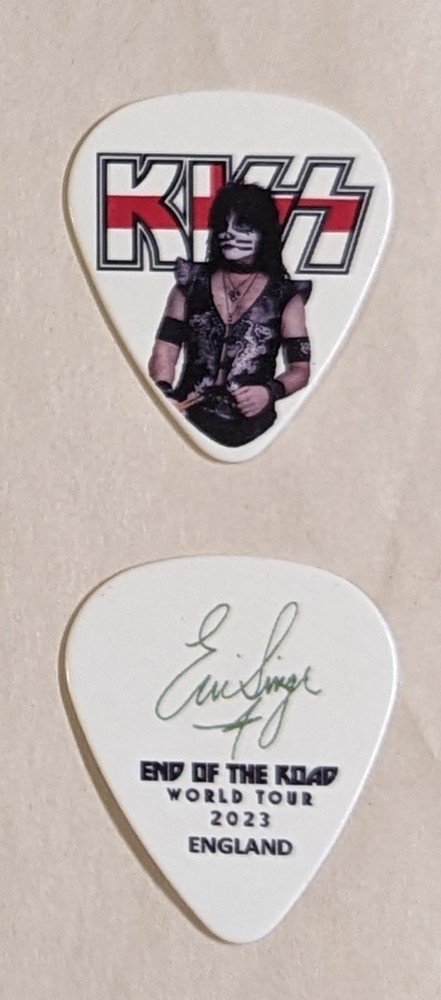 KISS 2023 End of the Road ENGLAND Flag Guitar Picks
