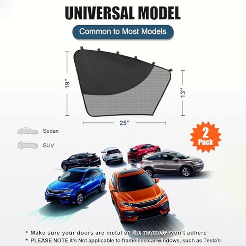 Car Window Sun Shade for Driver Side Window, 2 Pcs 2pcs for Front Side Windows