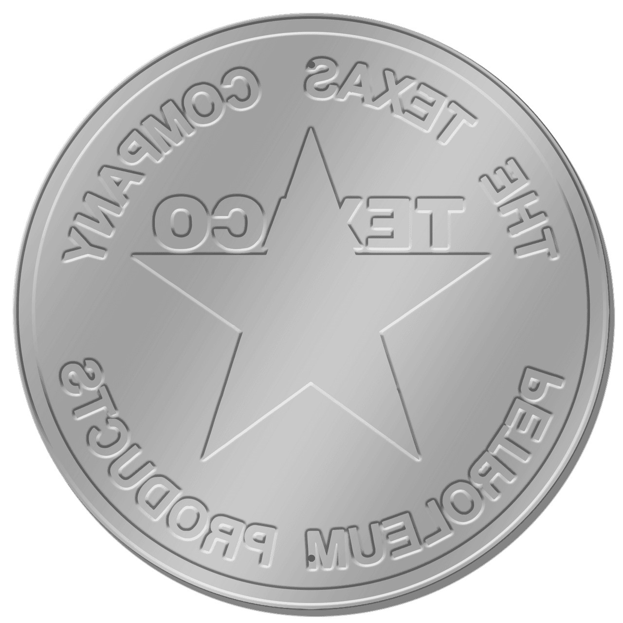 Texaco Sign Motor Oil Gasoline Round Metal Tin Vintage Style Texas Company 12''