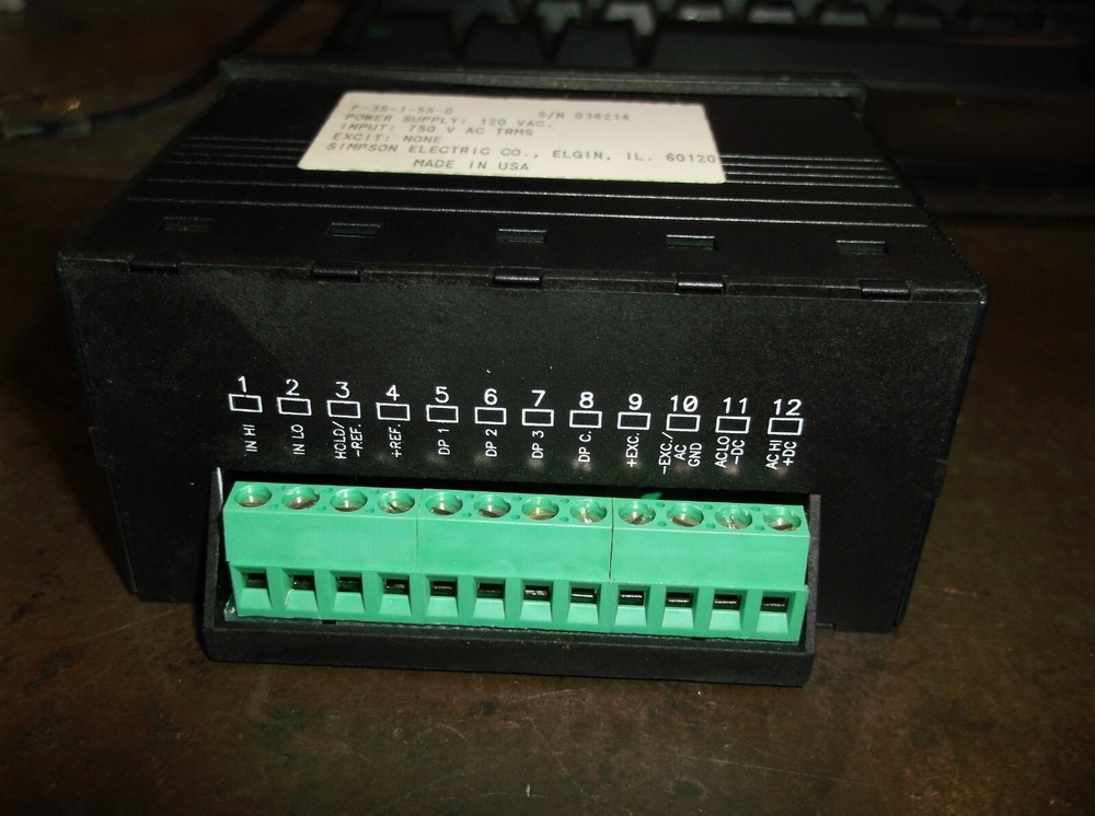 SIMPSON F351550 PANEL METER 120 VAC (188-1)