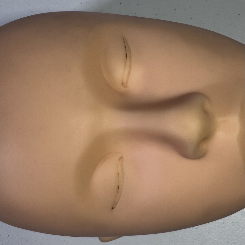 Mannequin Head Makeup Eyelash Extension Practice Model Bundle w/Brow Stencils