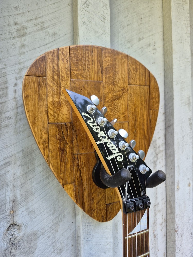 Guitar Pick, Guitar Wall Hanger, Guitar Wall Mount, Hickory