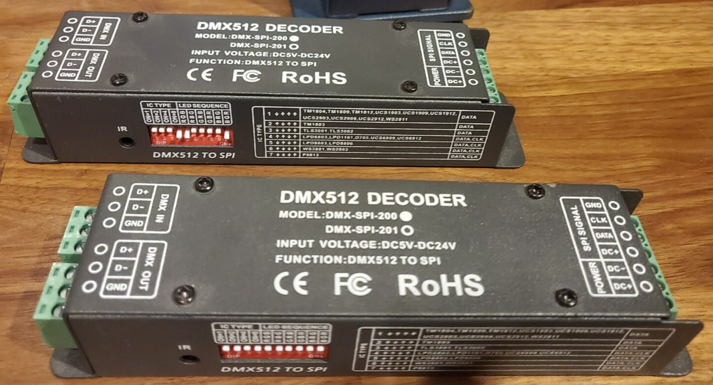 DMX 512 Decoder LED Digital Controllers DC 12V-24V Tested 2 lot Bundle