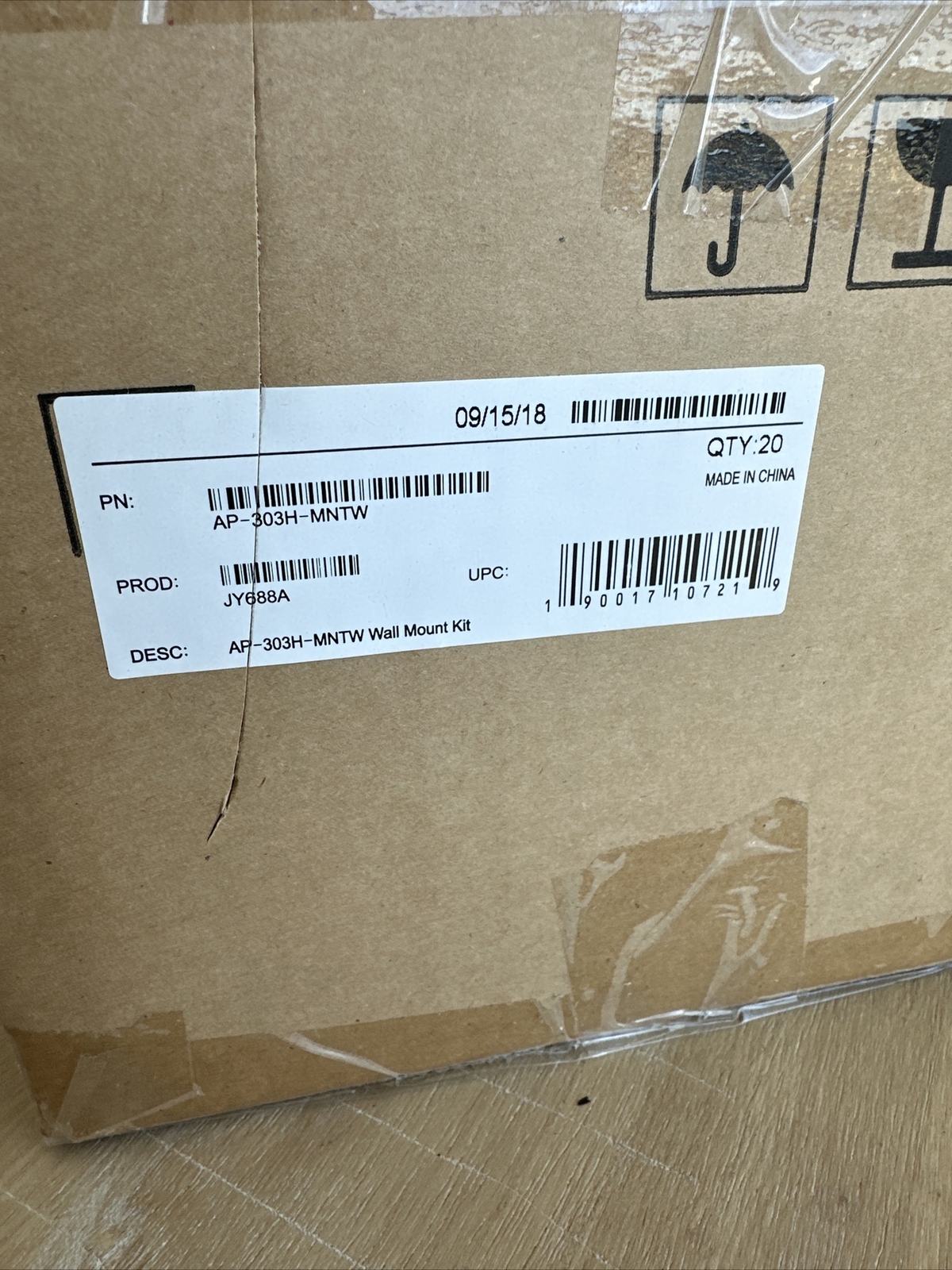 Aruba AP-303H-MNTW Wall Mount Kit - JY688A (LOT OF 20) NEW IN BOX - BULK PRICING