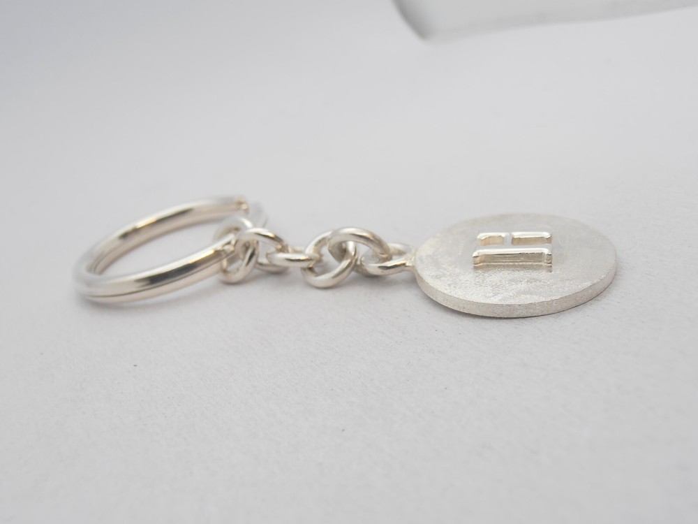 Letter Keychain - H - 925 Silver - Initial - Alphabet - Breeze -