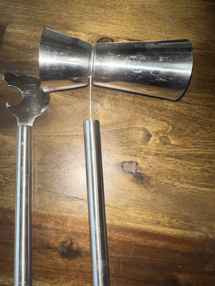Stainless Steel Bar Tool Set Shaker Strainer Jigger Muddler Bartender Kit