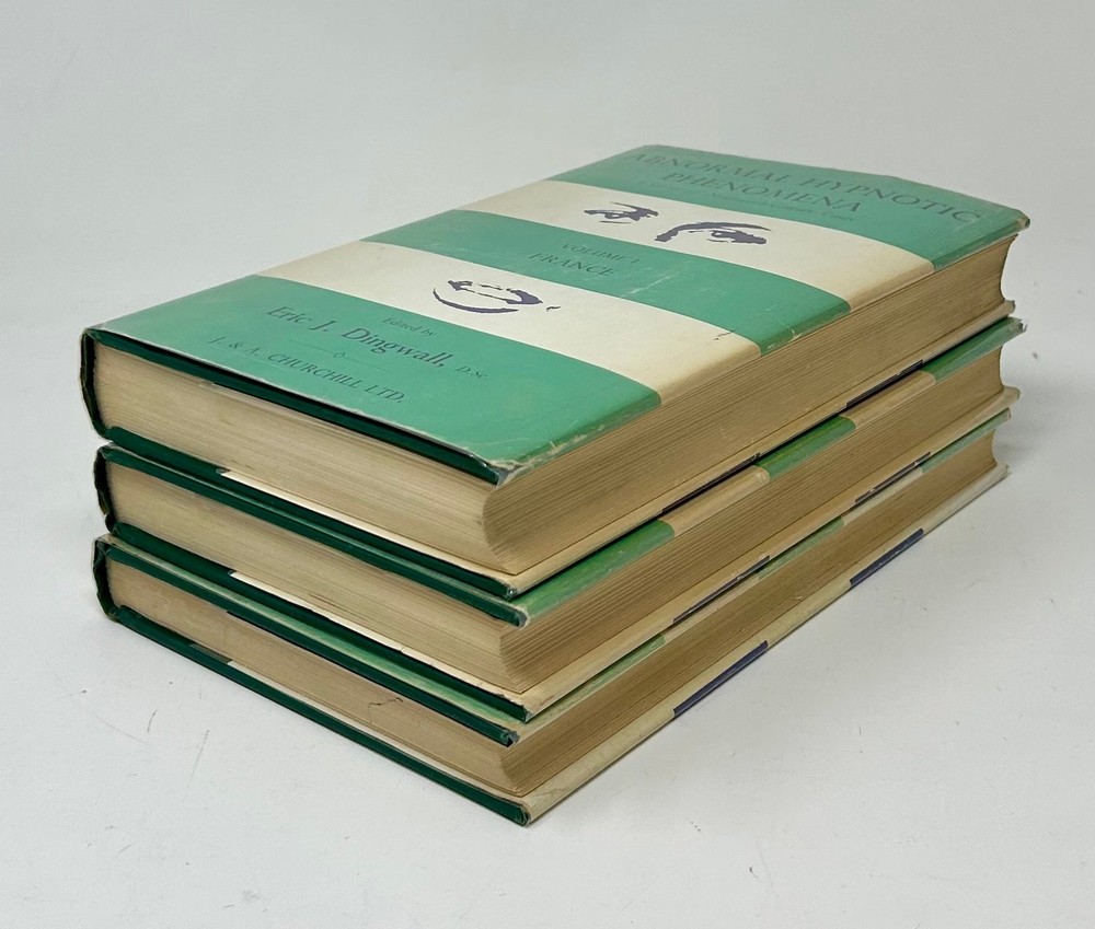 Eric John Dingwall / 3 Volume First Edition Set Abnormal Hypnotic Phenomena
