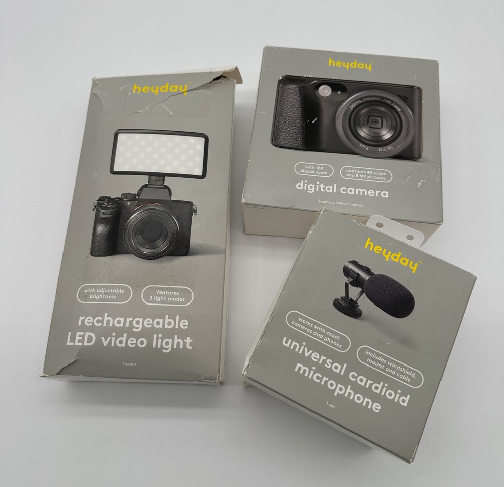 4K Vlogging Camera Kit w/ Microphone & LED Light Complete Content Creator Starte