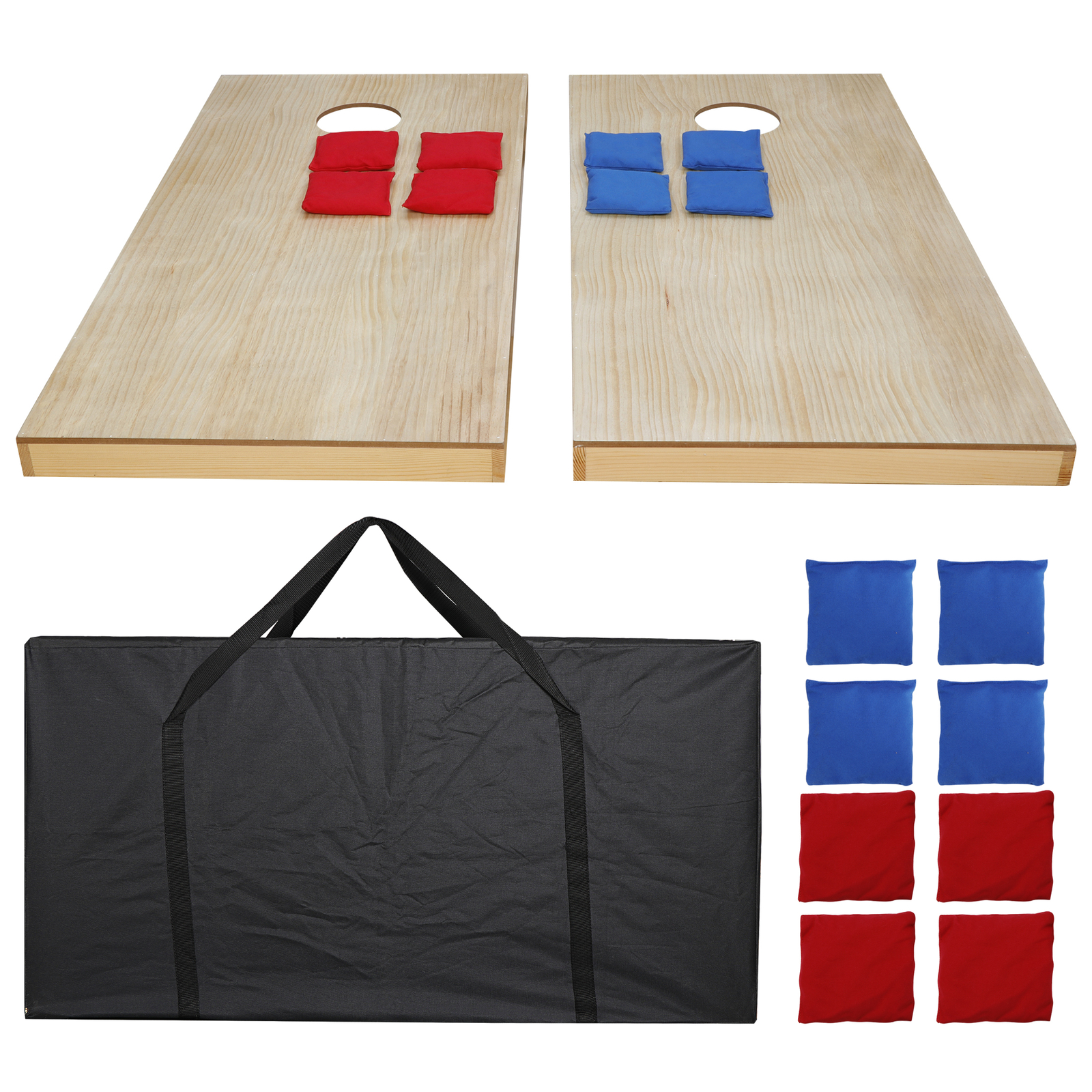 4 x 2FT Cornhole Bean Bag Toss Game Set Lawn Backyard Regulation Size Wooden