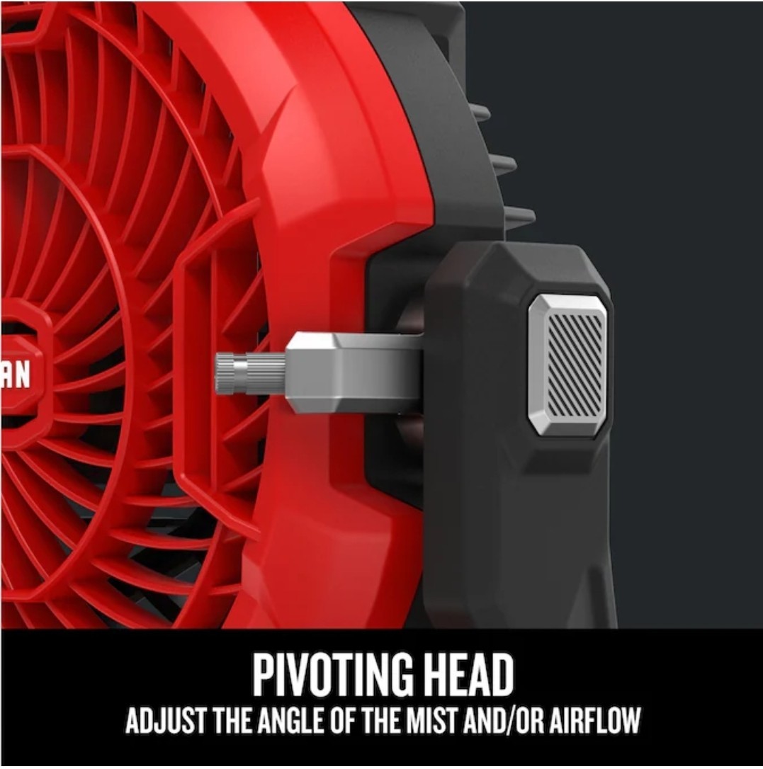 CRAFTSMAN 20V 3-Setting Misting Fan w/ Battery & Charger CMCE003C1 - NEW