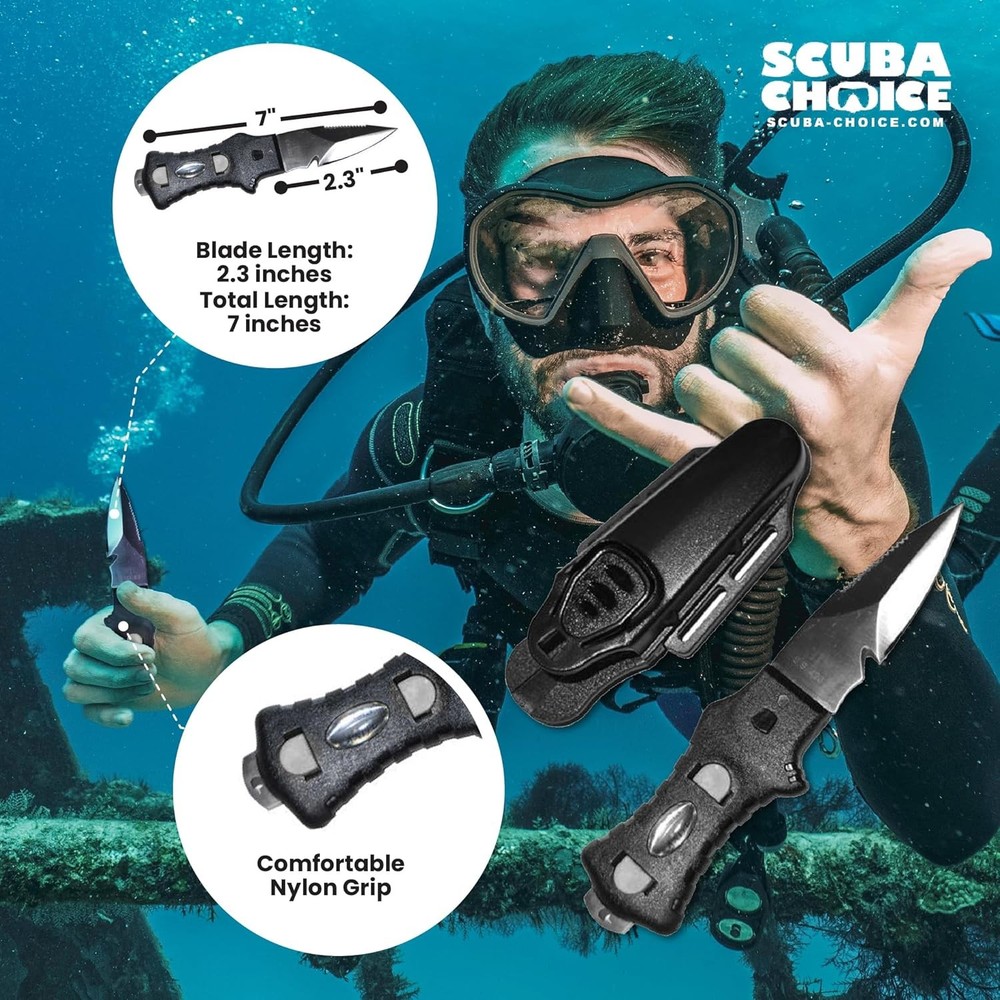 Compact Stainless Steel Diving Knife