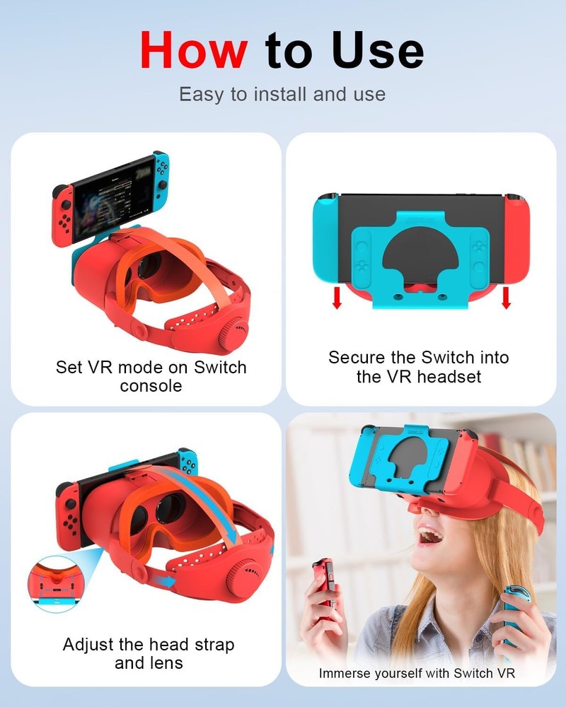VR Headset for Nintendo Switch & Switch OLED Labo VR Kit 3D Goggles Accessorie