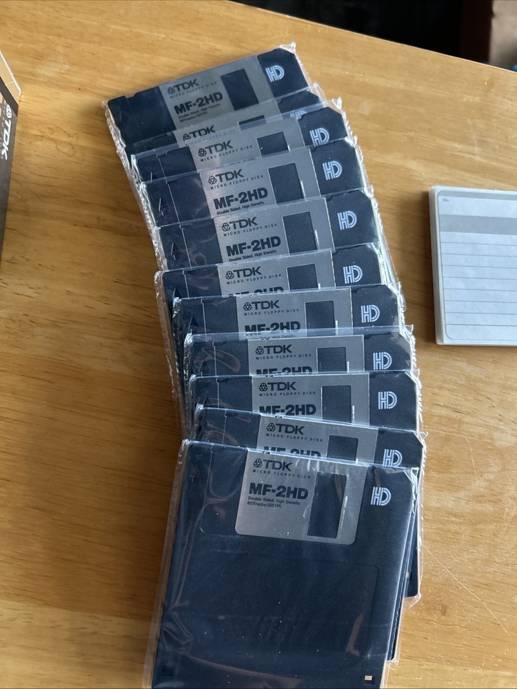 TDK MF-2HD Micro Floppy Disk Super EB 10 Pack NEW
