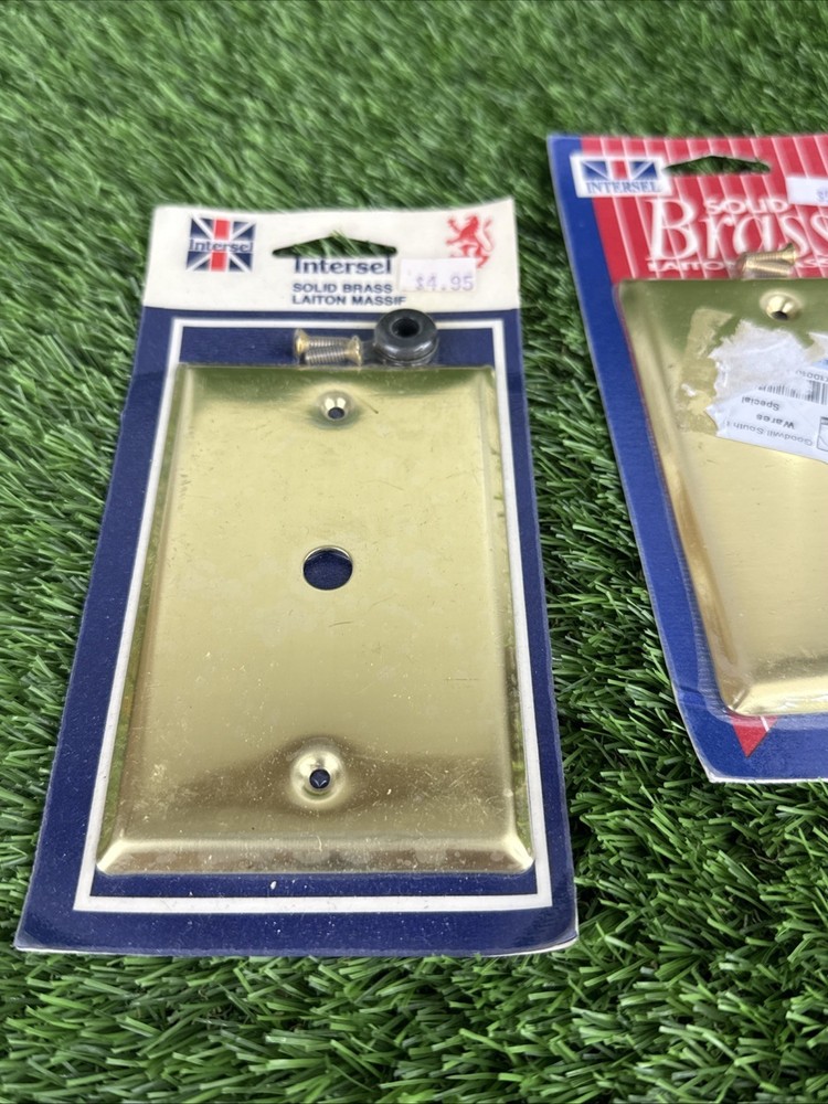 Intersel solid brass Cable Cover ( Lot of 2 ) Both Solid Brass With Screws