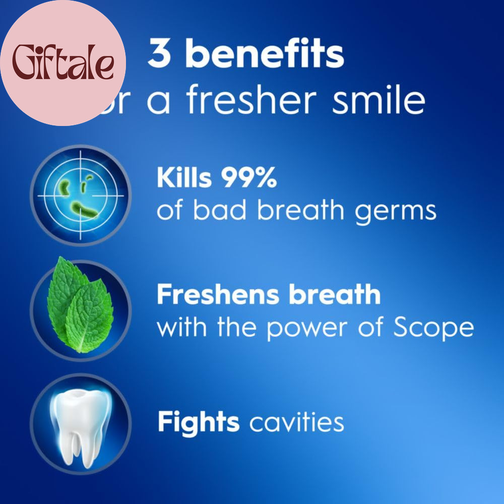 Complete Whitening + Scope, Long Lasting Mint Toothpaste, Triple Pack (3 Count o