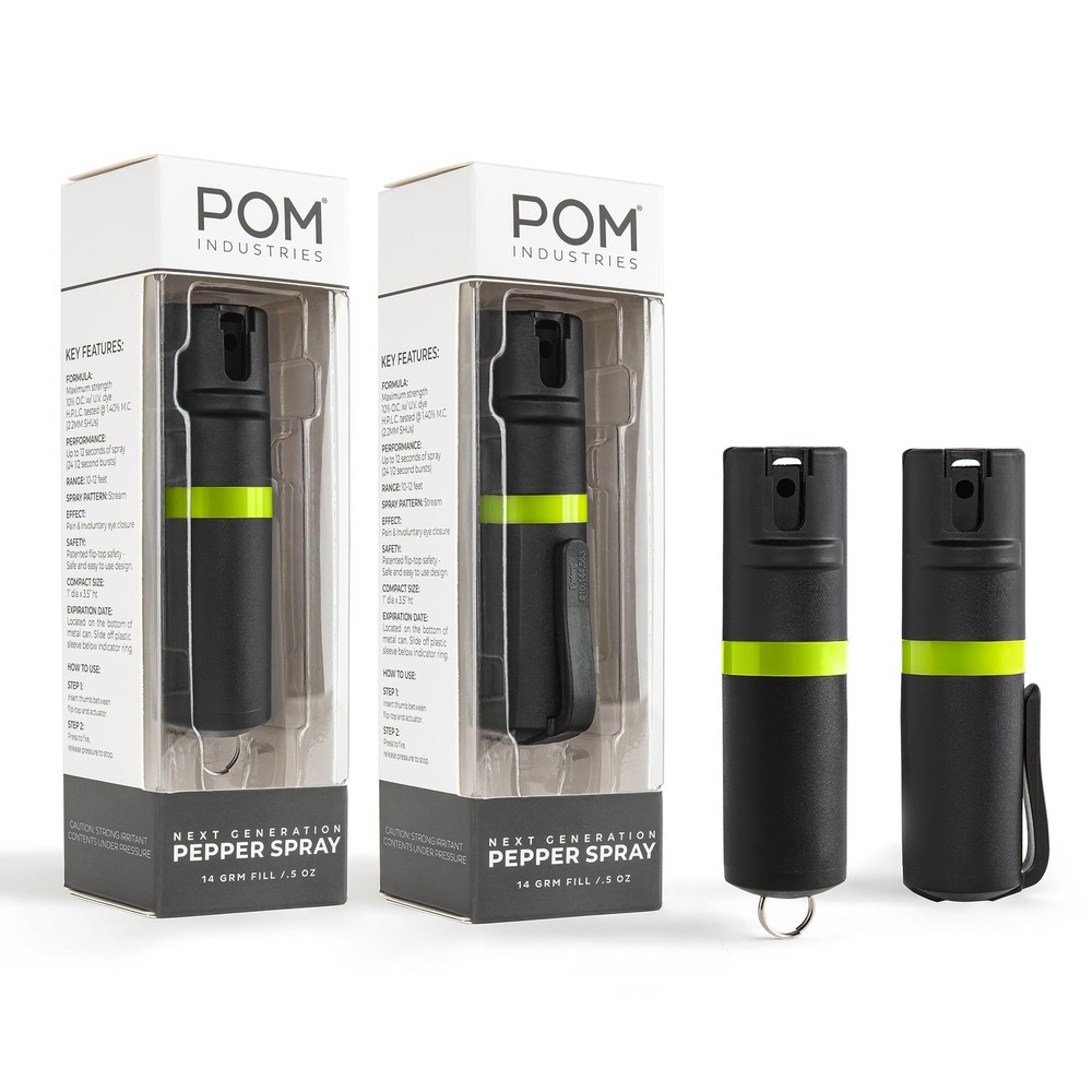 Pepper Spray Combo Pack Clip & Keychain - Maximum Strength OC Spray Self Defe...