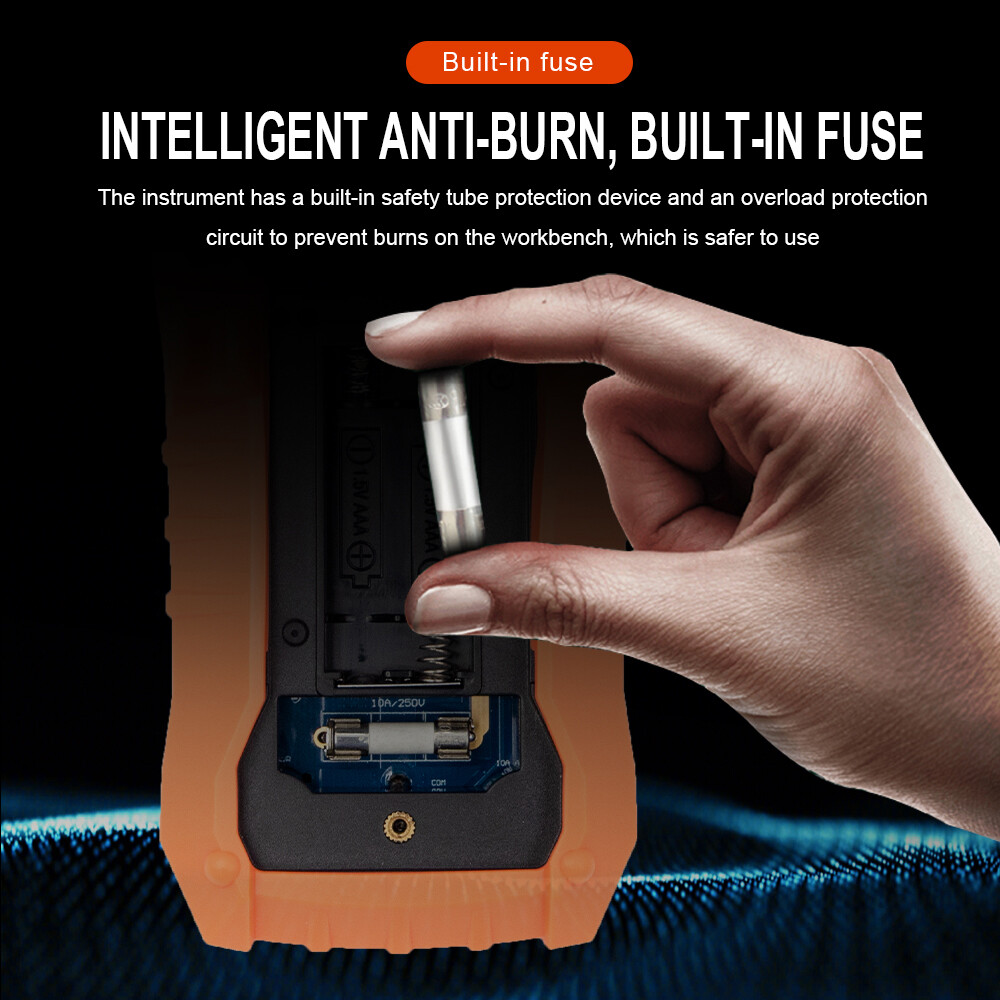 Digital Multimeter Voltmeter Ammeter Ohmmeter Volt AC DC Tester Leads Meter