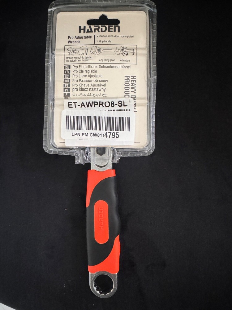 Harden Pro Adjustable Wrench 8" 540558