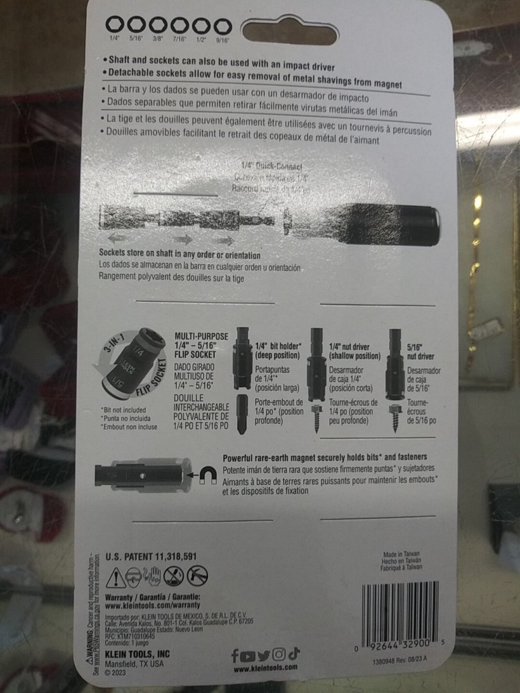 Klein Tools 7 In 1 Impact Flip Socket Set 32900r