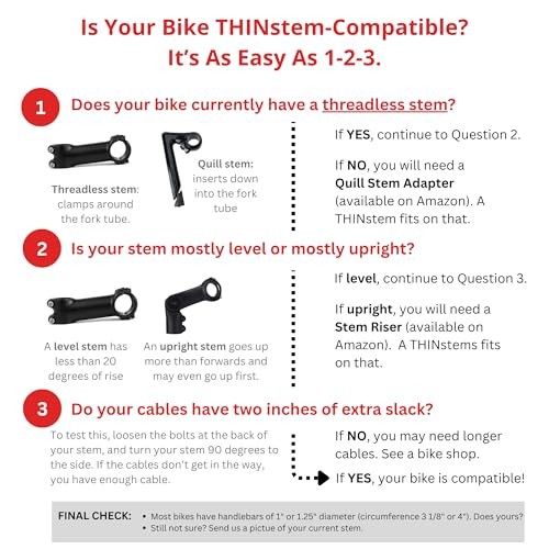 Bicycle Folding Stem - THINstem Folding Handlebar 1" & 1.25" Handlebar Diameter