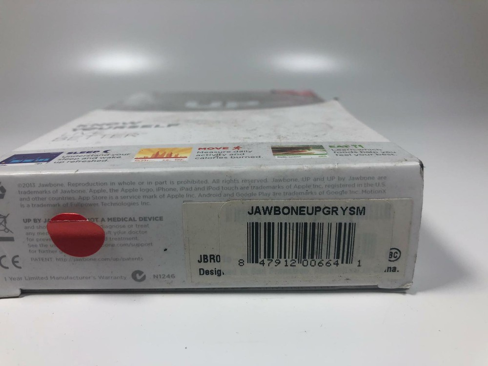 UP by Jawbone JBR02a-SM-US Activity Tracker, GRAY SMALL