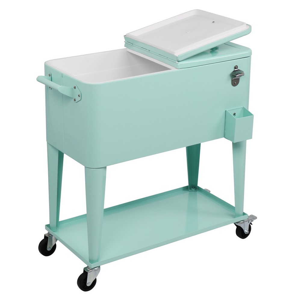 Rectangular Plastic Box Frozen Insulation Cart Mint Green,in stock