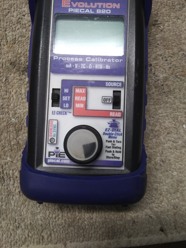 PIE EVOLUTION PIECAL 820 SINGLE CHANNEL PROCESS CALIBRATOR W/LEADS