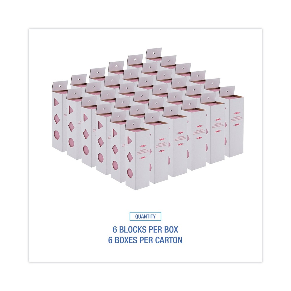Boardwalk® Deodorizing Para Wall Blocks, 24oz, Pink, Cherry, 6/Box