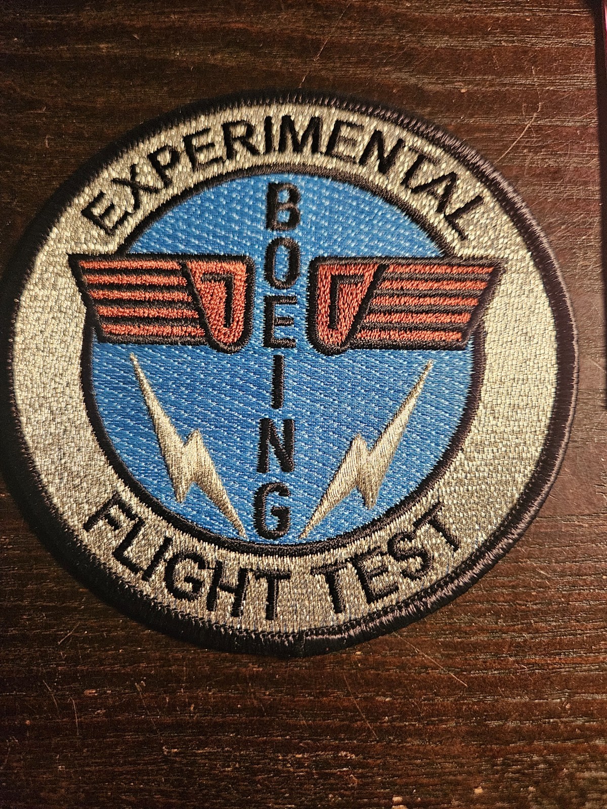Boeing Experimental Flight Test Team Patch Logo Rare 4” Iron On Vtg