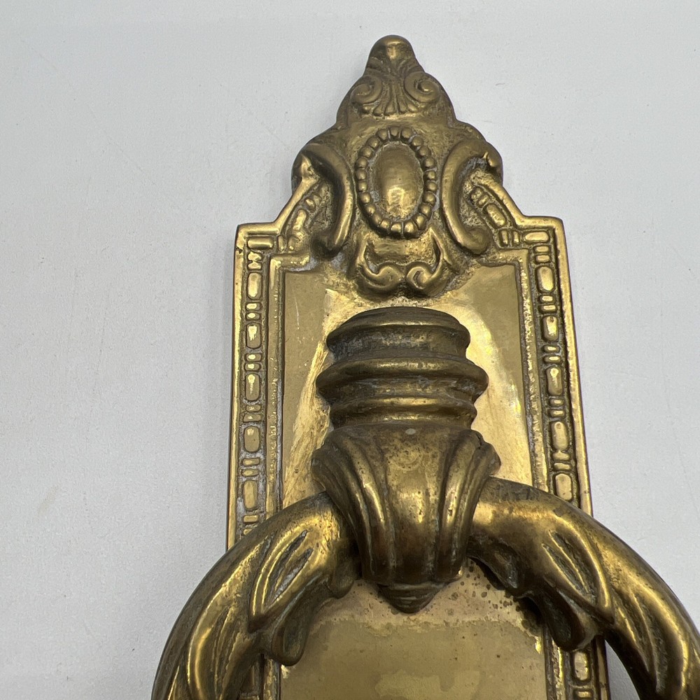 Brass Door Knocker Monogrammed Reed Antique