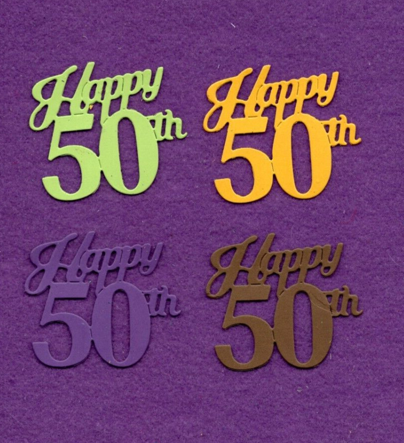 HAPPY 50th die cuts