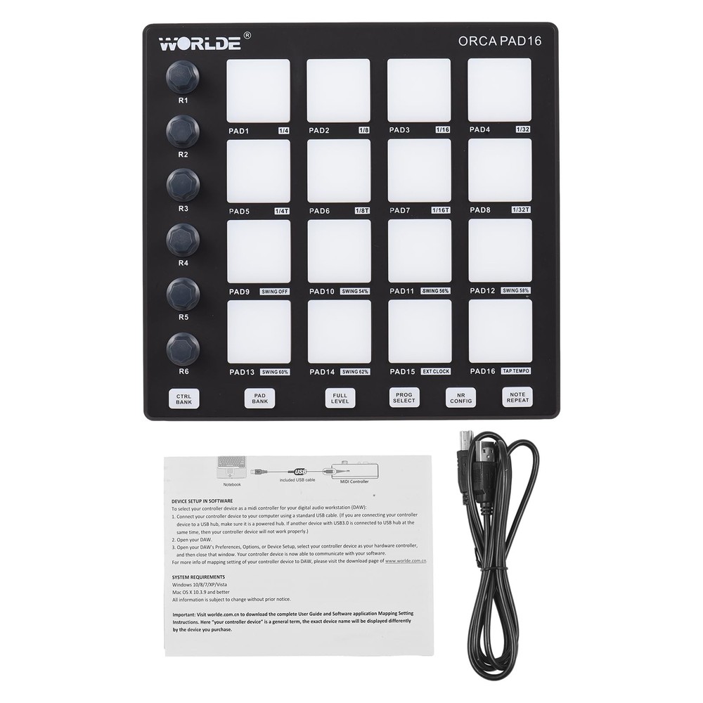 MIDI Controller Strike Pad Midi Drum Pad Drum machine Beat Maker Usb Midi Key...
