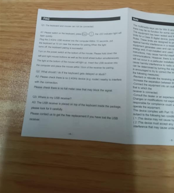 wireless keyboard and mouse combo