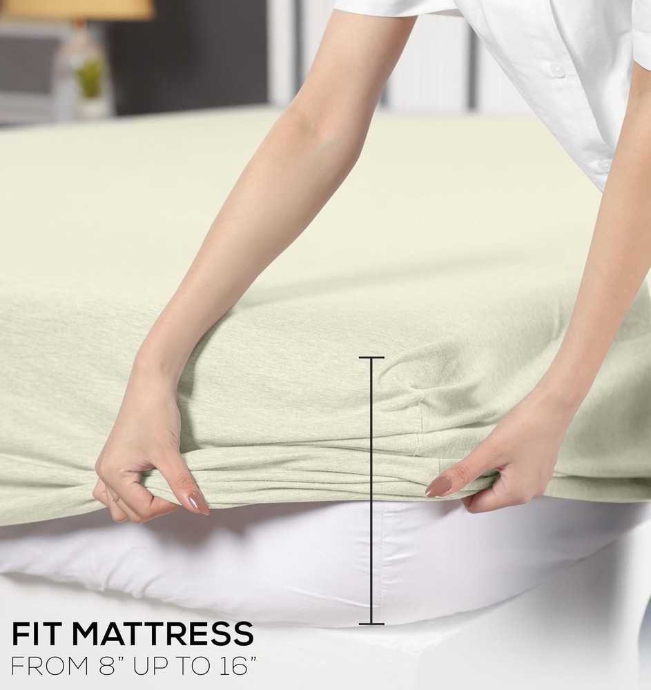 King Size Bedding Set - Knit Sheet Set (4-Piece)