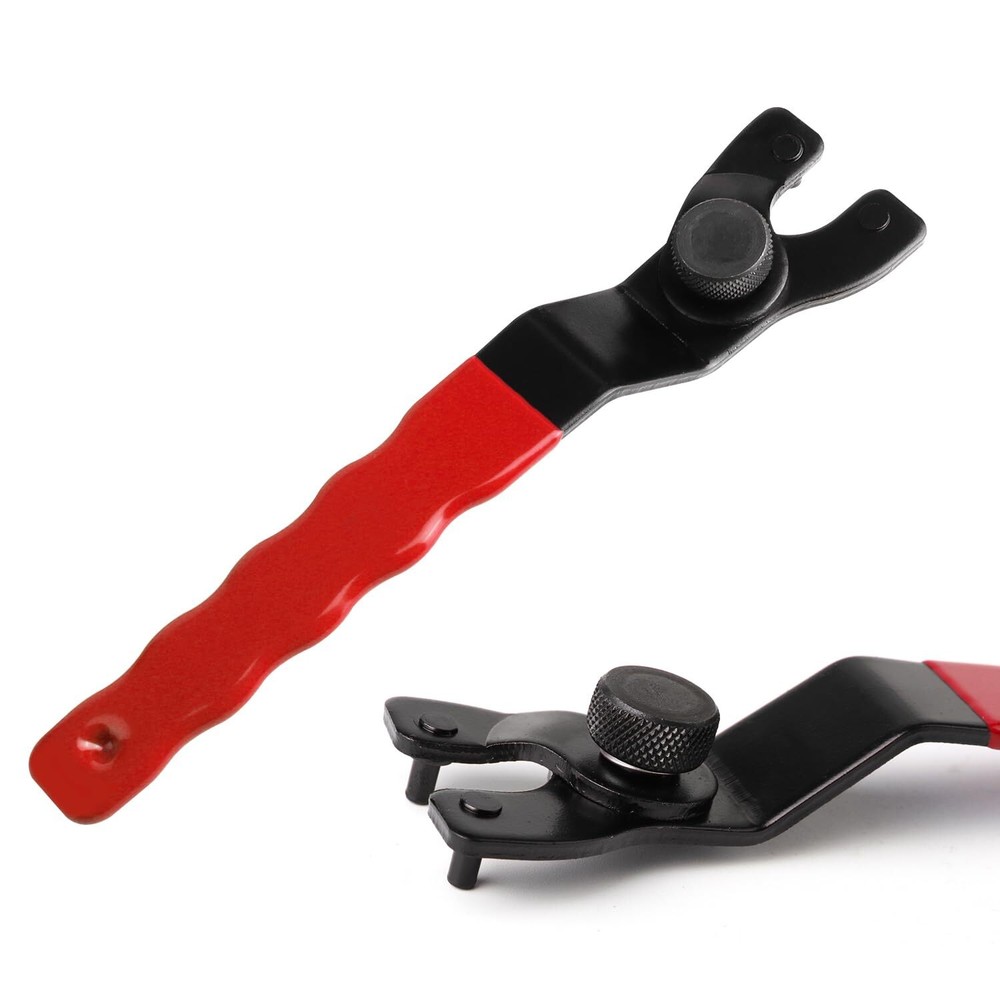 Adjustable Pin Wrench for Angle Grinder Machine,Grinder Spanner ​Wrench (Red)
