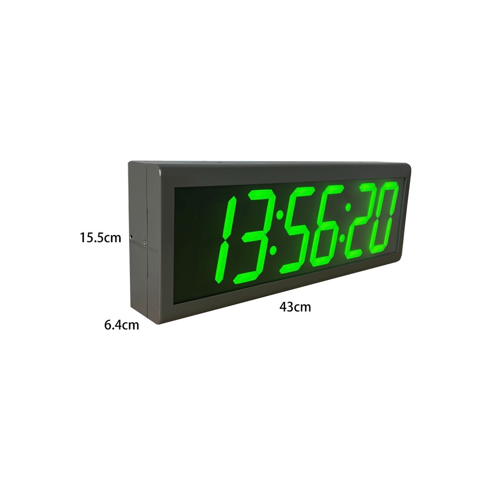 4" x 6 Digit NTP PoE Clock, Ethernet Synchronized, Automatic DST Reset