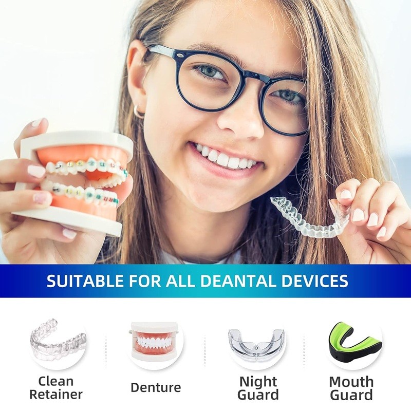 Aligner Cleaning Tablets 120 Pcs Dental Retainers False Teeth Bright Remove Odor