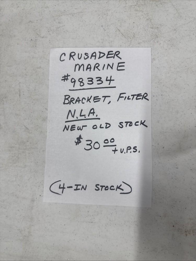 Crusader Marine Filter Bracket 98334
