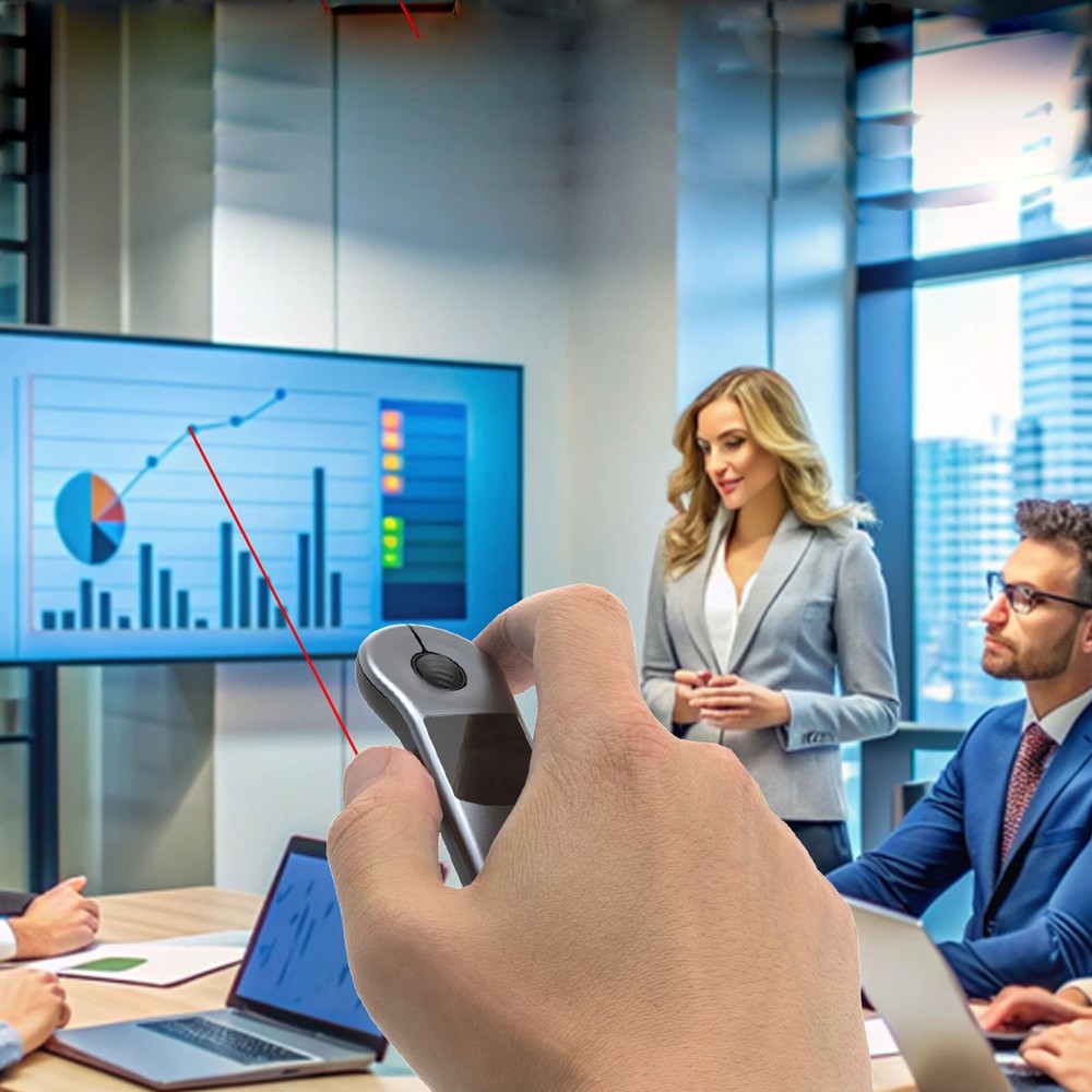 Rechargeable Wireless Presenter Mouse For Effortless Presentations