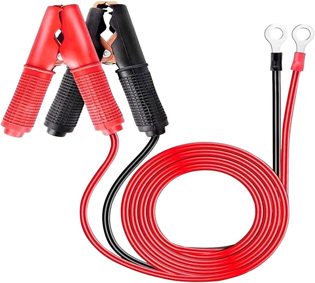 Alligator Clips Jumper Cables 2PCS 13AWG 3.3FT Battery Charger Clamps 12V/24V