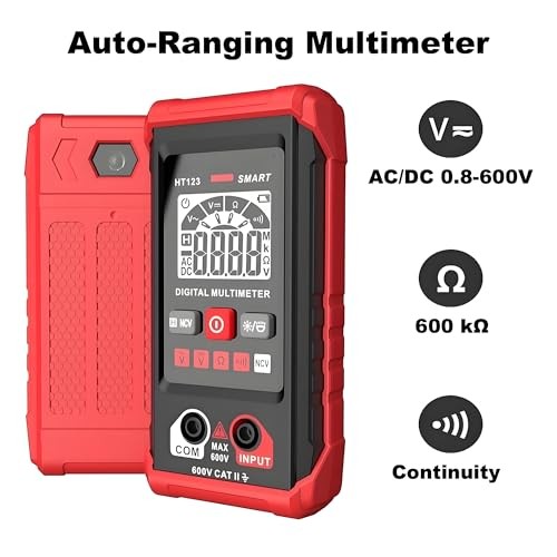 HT123 Digital Multimeter - Automatic AC DC Voltmeter - Non-Contact Voltage