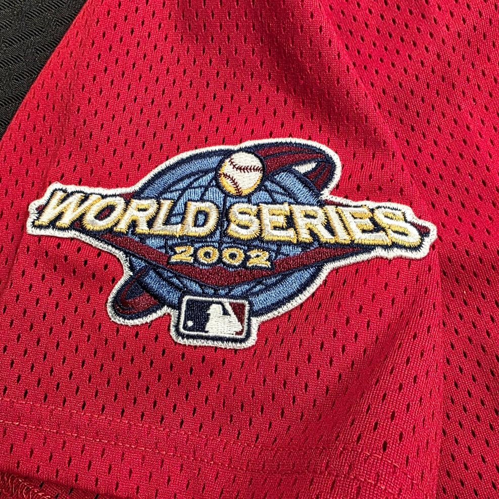 David Eckstein signed Angels 2002 World Series Patch Jersey autograph JSA