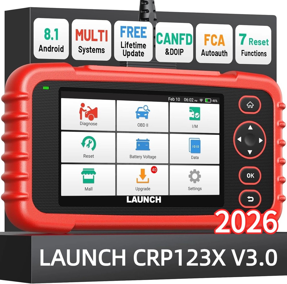 LAUNCH CRP123X V3.0 OBD2 Scanner Engine ABS SRS Code Reader Car Diagnostic Tool