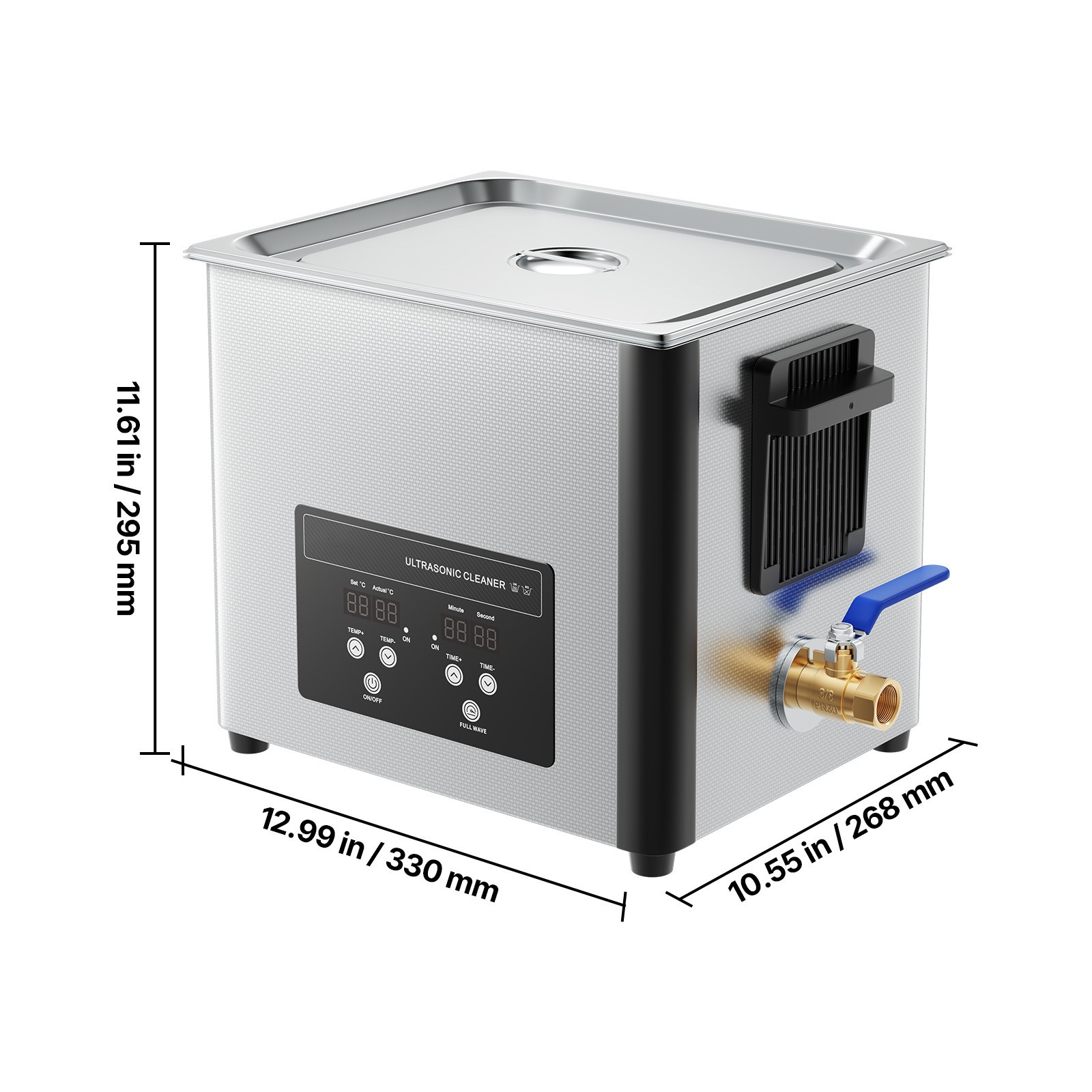 Uimoso 10L Ultrasonic Cleaner with Digital Timer & Heater Jewelry Cleaner 180W