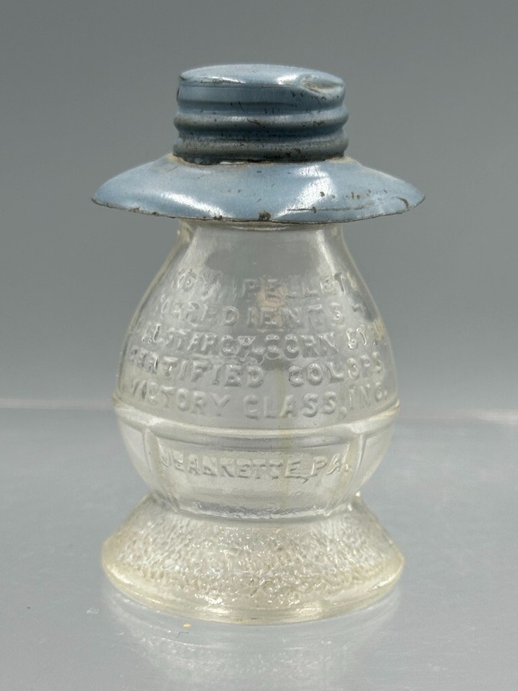 c 1950 LANTERN Victory Glass Co CANDY CONTAINER Antique A&E 393