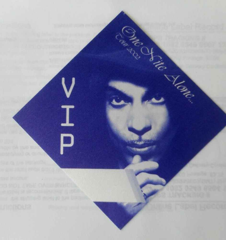 Prince V.I.P Backstage Pass Rare Perri One Night Alone 2002/ 2003 Tour
