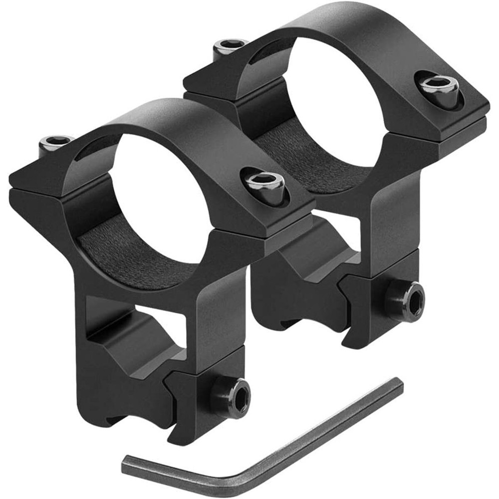 2PCS 1" High Profile Scope Ring See Through Scope Mount For 11mm or 3/8 Dovetail