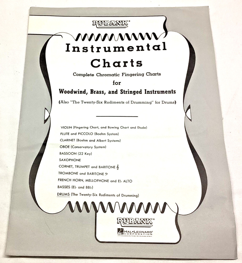 Hal Leonard Rubank Instrumental Drum Chart 26 Rudiments
